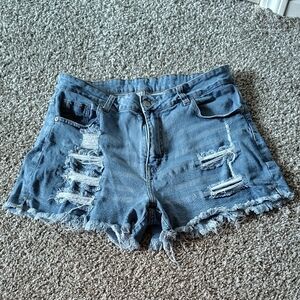Distressed Denim Women Shorts